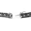 Bracelet Éternité en Or Blanc 18K avec Diamants Noirs et Blancs - Taille 7"