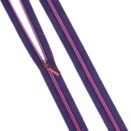 Cremallera de bobina de nylon Tula Pink Moonflower #5 - 3 yardas con 9 tiradores
