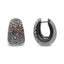 Black Rhodium over 18K White Gold Diamond Huggy Hoop Earrings