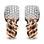 Pendientes Huggie de Cadena Cubana con Diamantes en Oro Rosa de 18K
