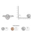 Anillo de Compromiso con Halo de Diamantes en Oro Blanco de 14k Certificado por GIA