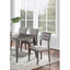 Elegant Set of 2 Dark Brown Dining Chairs with Upholstered Seats