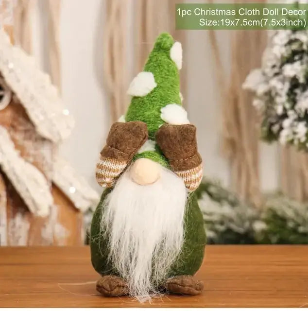 Muñeco de Navidad Gnomo Sin Rostro - Decoración Navideña Caprichosa