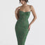 Elegant Mini Purple Dress with Green Accents
