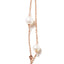 Collier en perles d'eau douce et diamants à double rang en or rose 18K