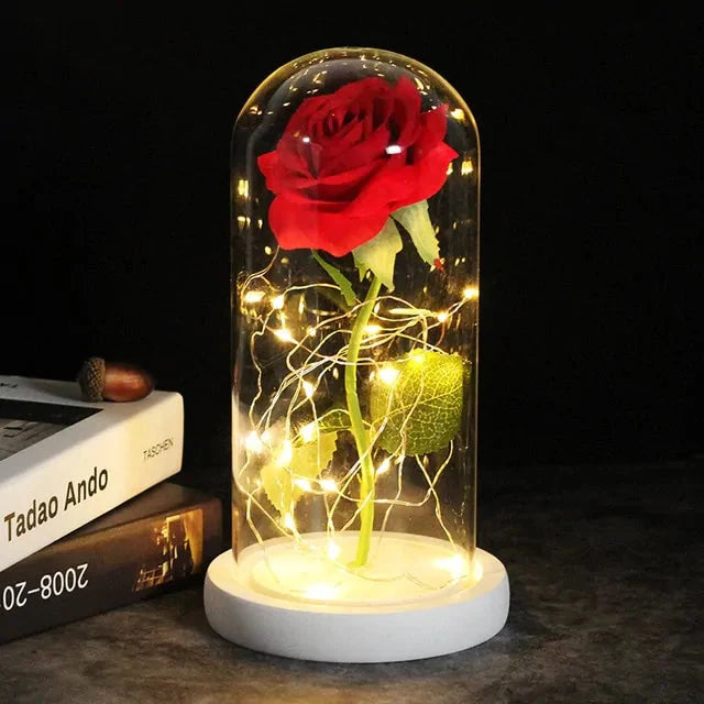 Enchanted Glass Rose Decoration for Home Decor