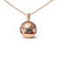 Collar con colgante de corazón de diamantes en negro y blanco de oro rosa de 18 quilates