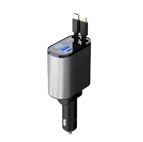 Chargeur de voiture en métal premium - Adaptateur USB-C super rapide 100W