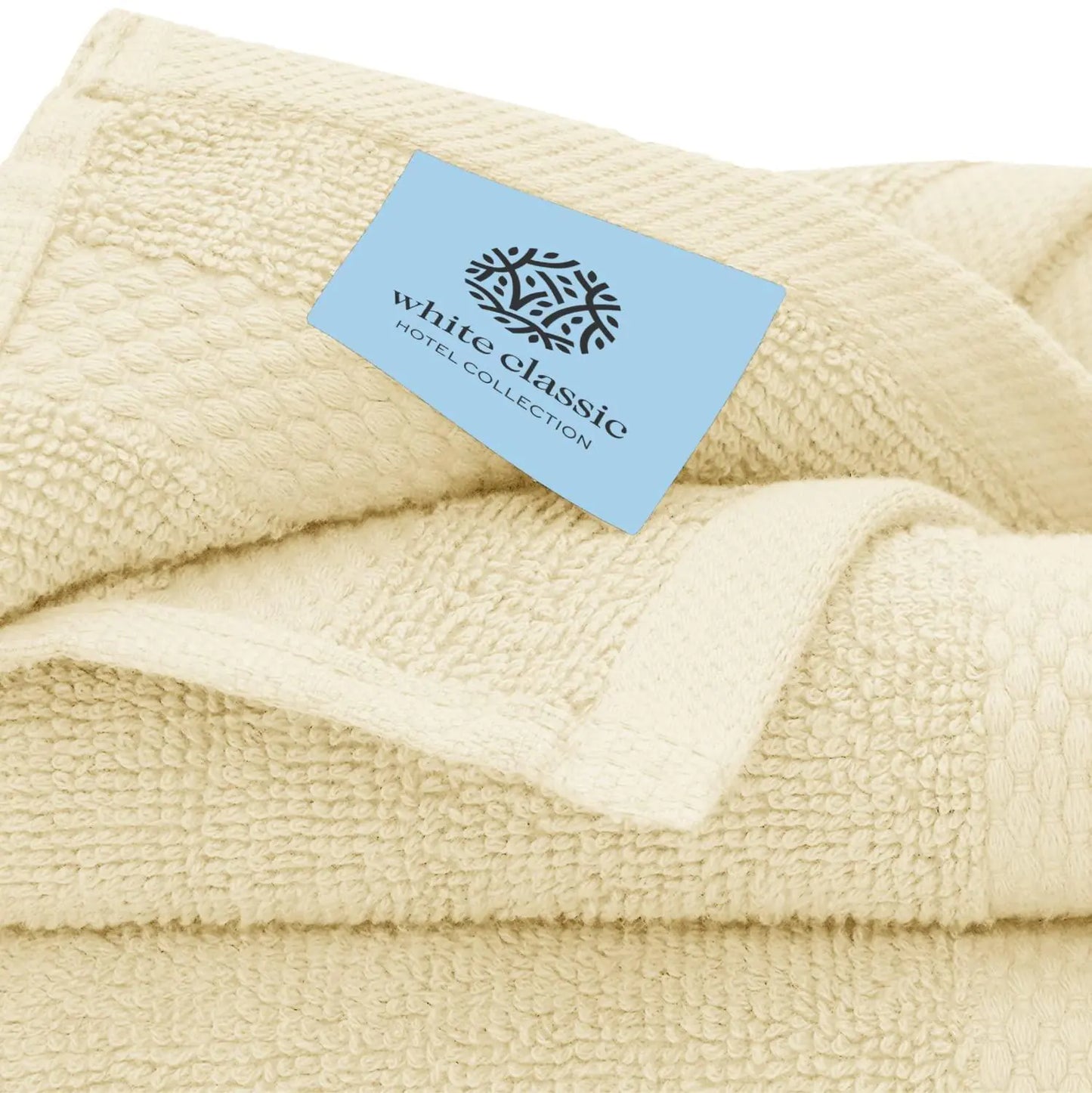 Juego de Toallas de Baño Beige de Lujo - 8 Piezas de Algodón Peinado