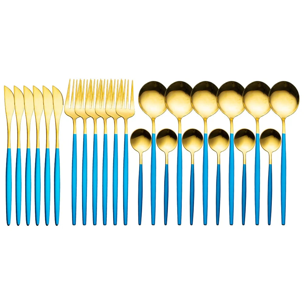 24 Pieces Luxury Cutlery Set for Elegant Dining