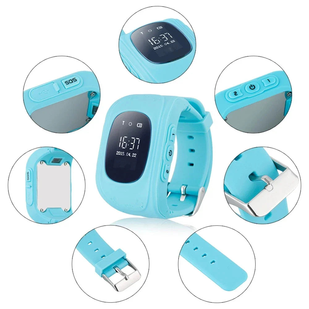 Smart Watch Support GSM 2G SIM Card Children Smartwatch GPS Tracker SOS Call Wristwatch Sport Clock for Kid Boy Girl Kids - Korvel