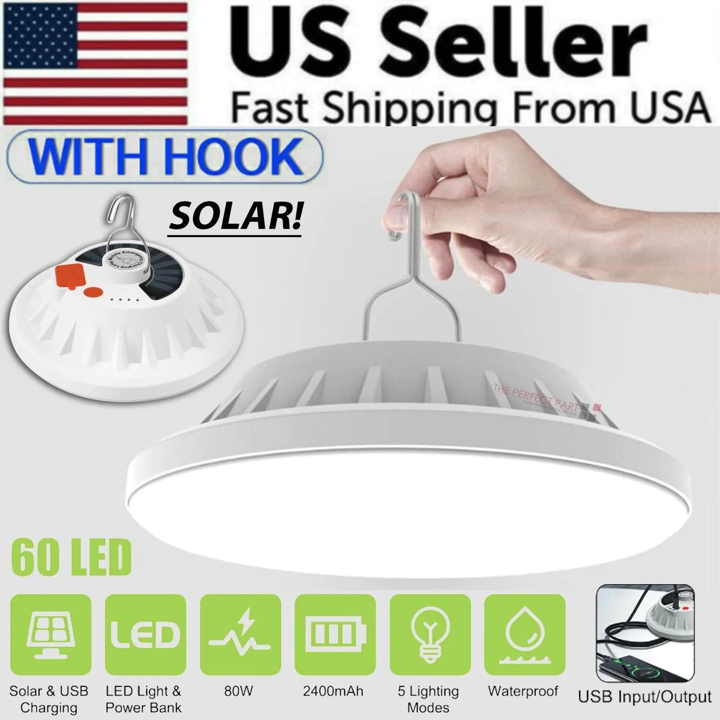 Rechargeable 60 LED Outdoor Camping Tent Light