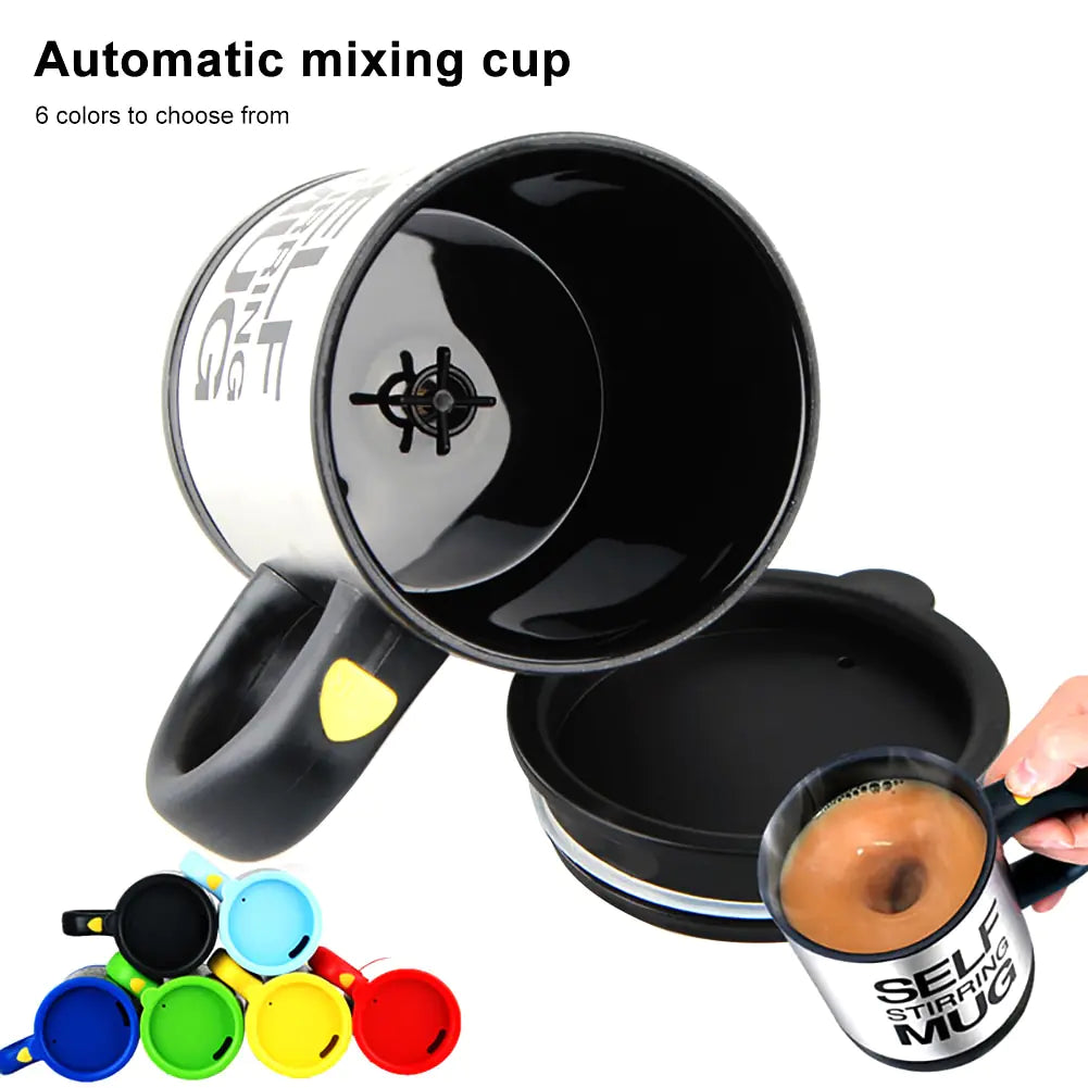 Premium Self Stirring Coffee Mug - 400ml Stainless Steel