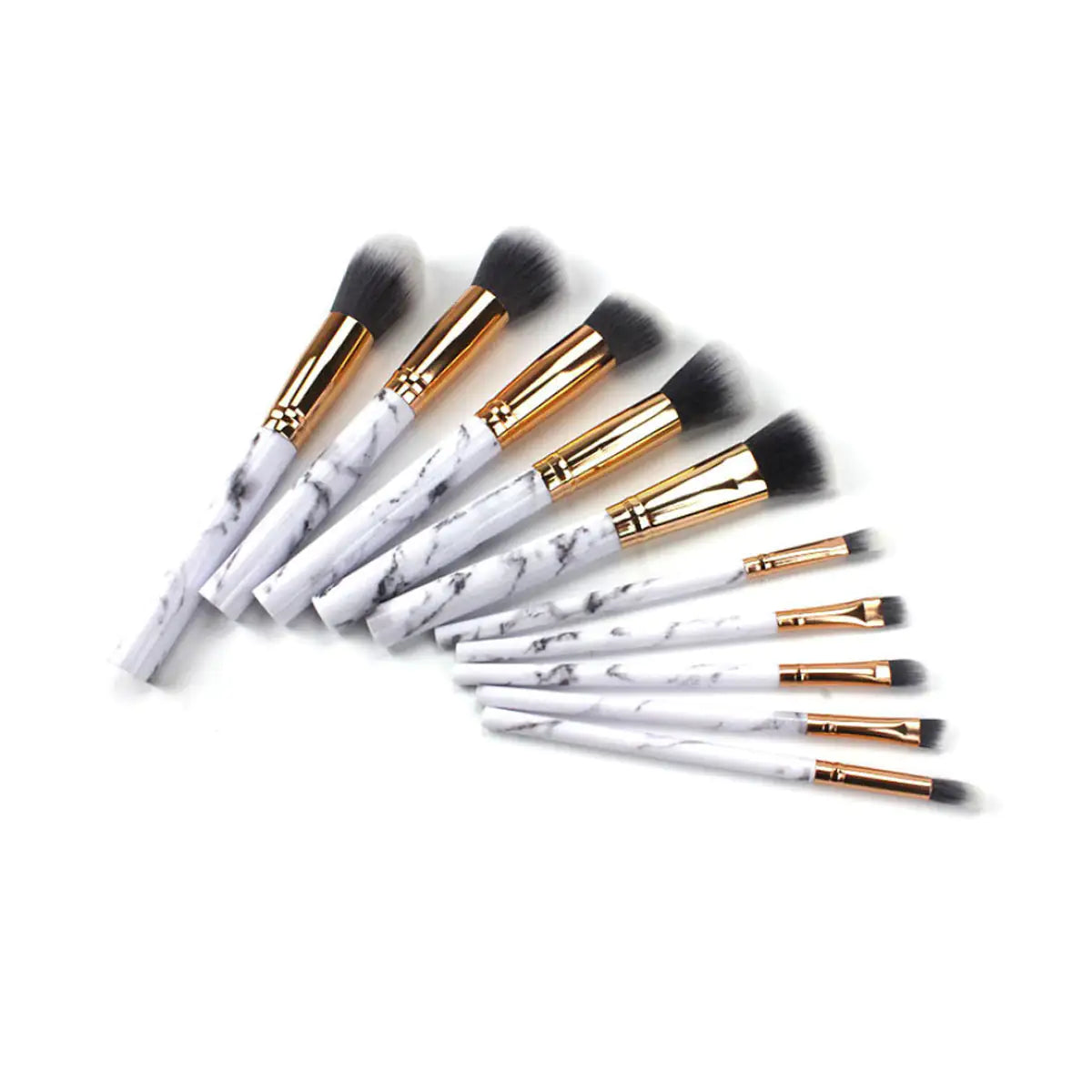 Set de Pinceles de Maquillaje La Canica 10 en 1 con Contenedor Amigable para Viajes