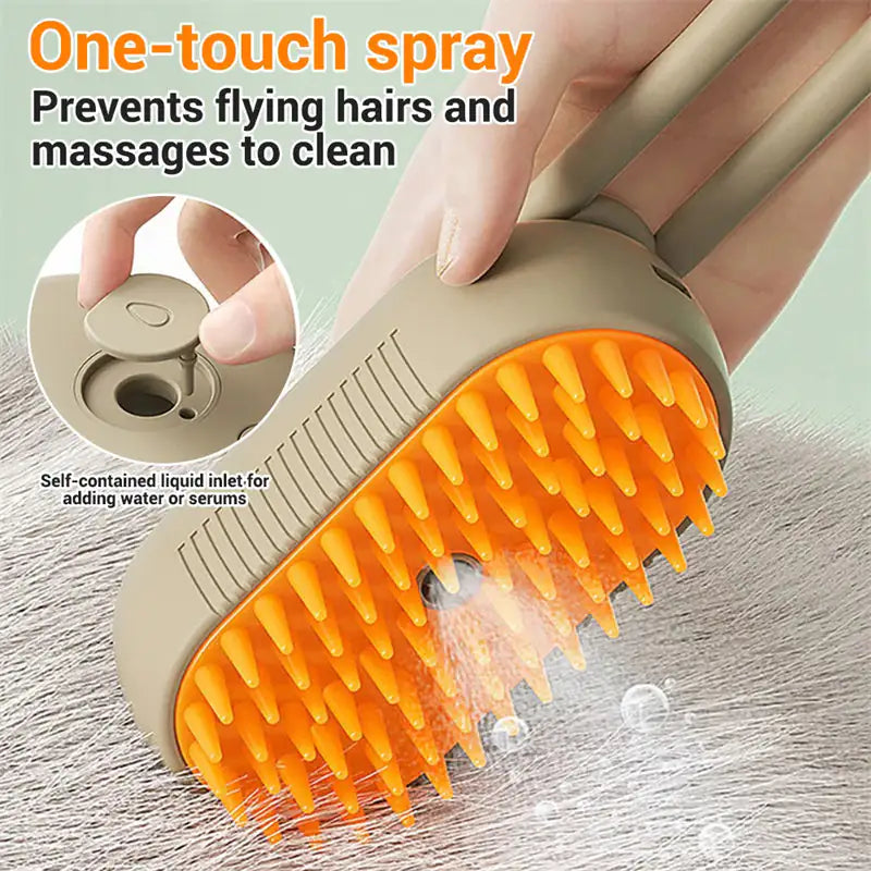 3-in-1 Electric Pet Grooming Brush with Spray Function