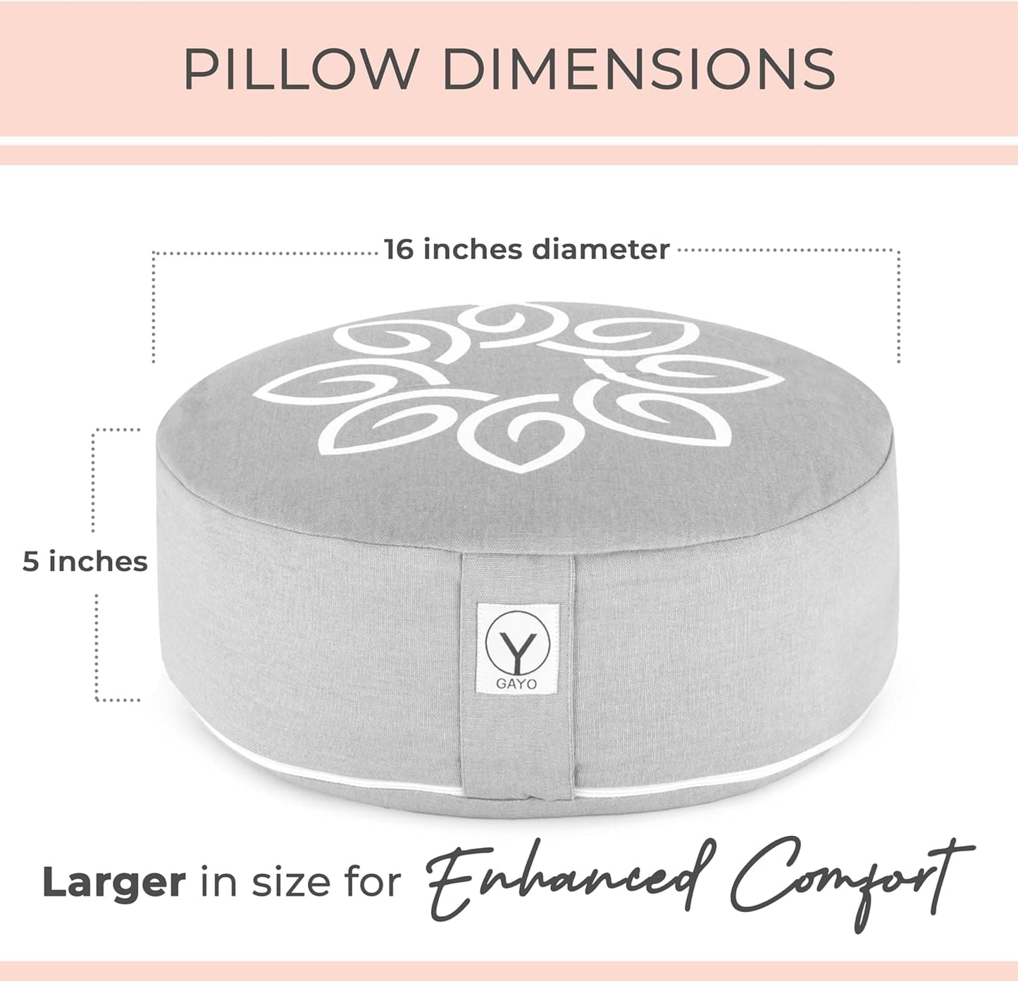 Sustainable Buckwheat Meditation Cushion for Enhanced Comfort - Korvel