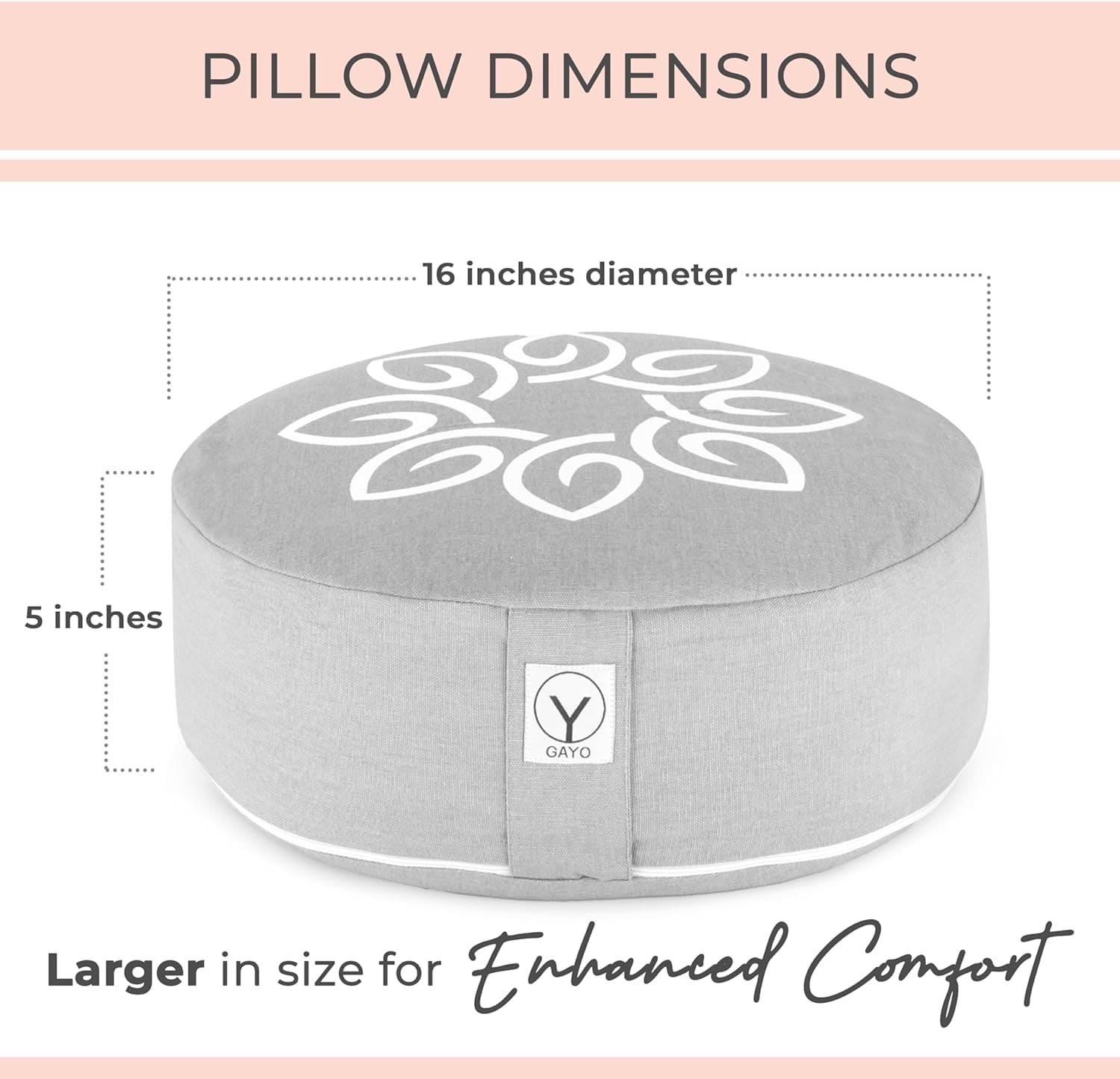 Sustainable Buckwheat Meditation Cushion for Enhanced Comfort - Korvel