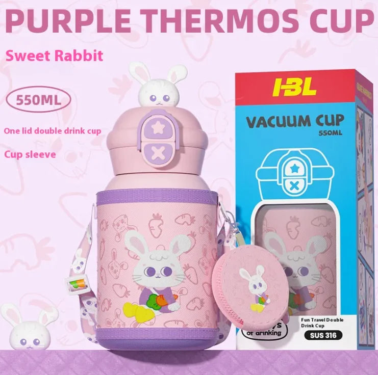 Taza de Vacío de Dibujos Animados - Bebidas Aisladas Divertidas y Funcionales