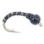 Premium Black Zebra Midge Nymph - Bead Head - 12 Pack - Size 16 - Ideal for Tailwater & Lake Fishing - Korvel