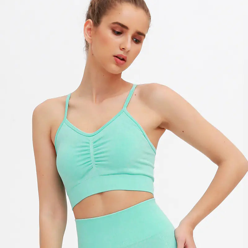 Crop Top et Brassière de Yoga Transfrontalier - Vêtements de Sport Élégants