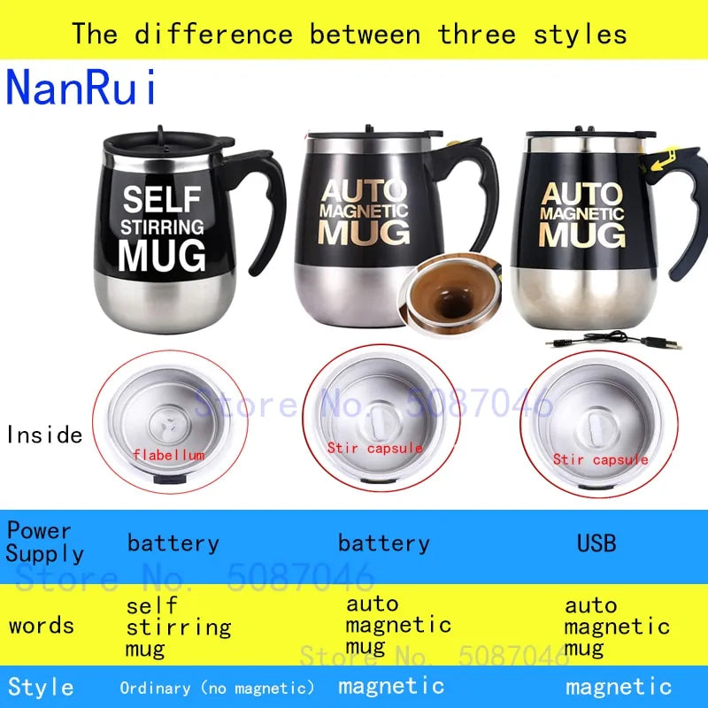 Self Stirring Magnetic Mug - Effortless Beverage Mixing