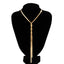 Collar Largo Ajustable de Cadena de Serpiente Plana Ingemark Kpop para Mujeres