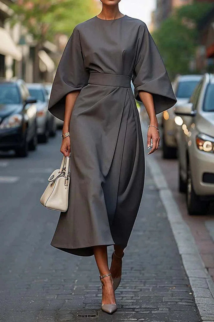 Elegant Batwing Sleeve Dress for Women