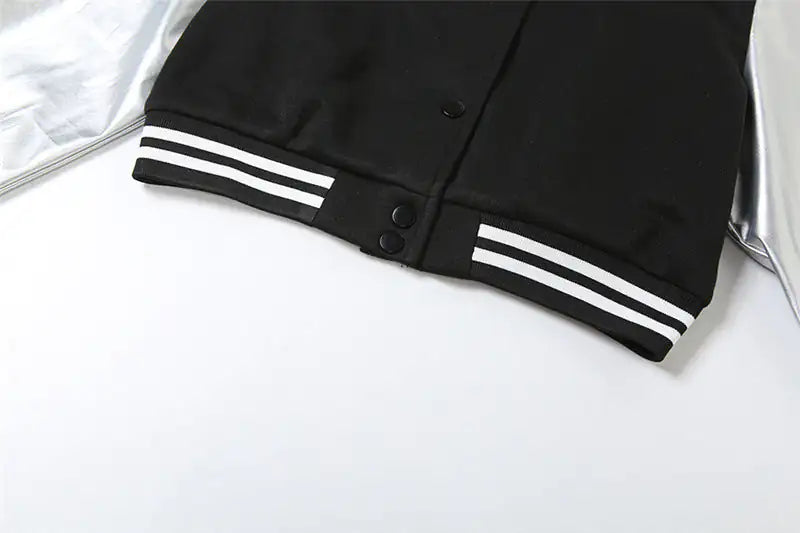Chaqueta Varsity Cortada Metálica