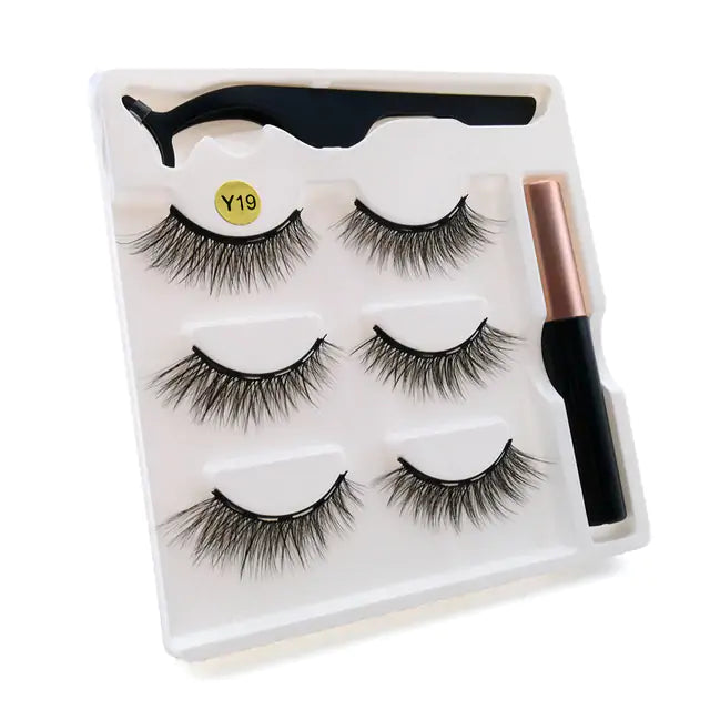 Premium 3D False Eyelashes with Magnetic Eyeliner