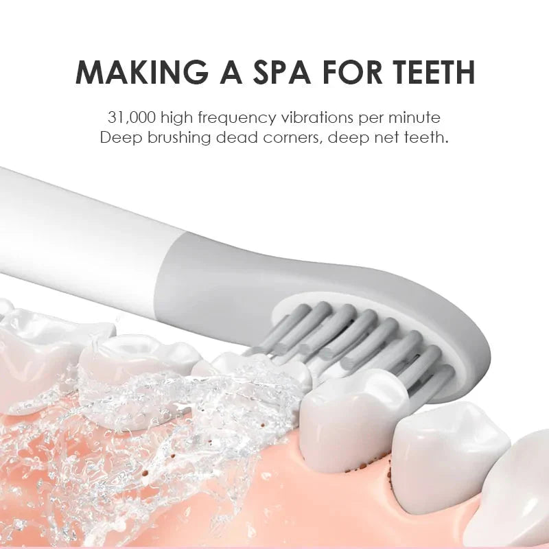 Brosse à dents ultrasonique intelligente à chargement inductif étanche