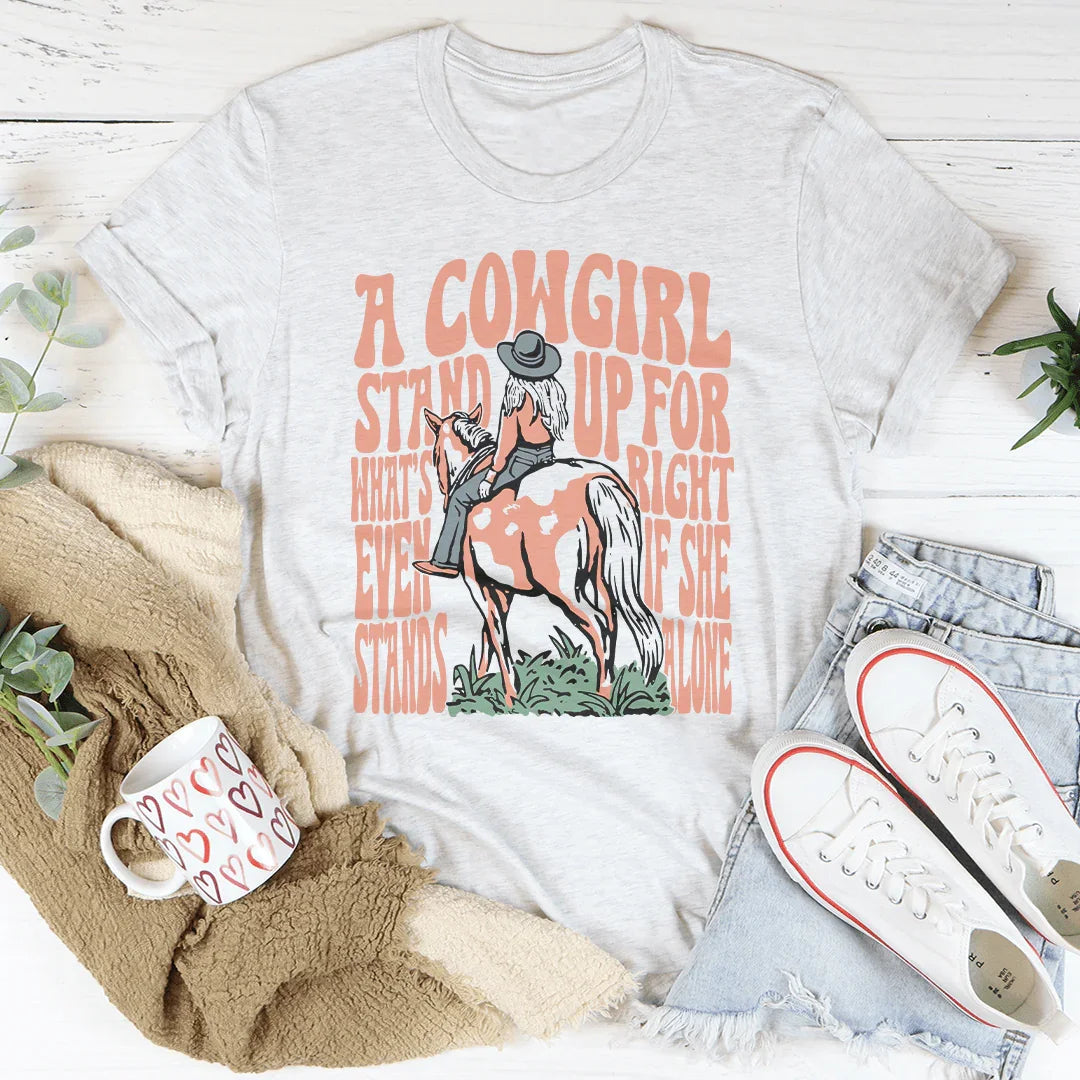 T-shirt Une Cowgirl Défend Ce Qui Est Juste