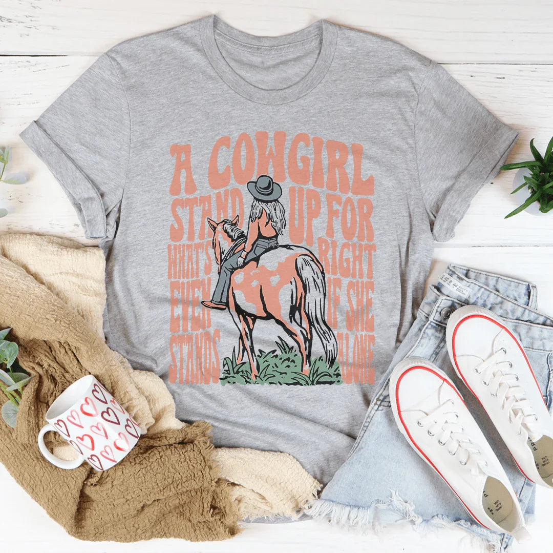 T-shirt Une Cowgirl Défend Ce Qui Est Juste