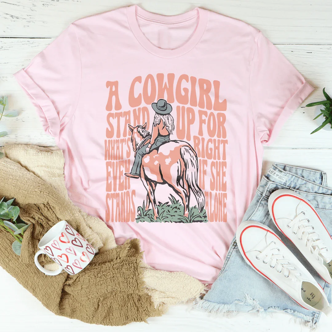 T-shirt Une Cowgirl Défend Ce Qui Est Juste