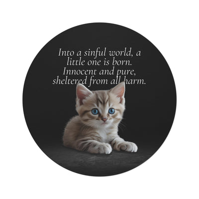 Charming Round Rug for Cat Lovers