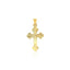 Colgante de Cruz de Oro Tri Color de 14k