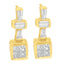 Boucles d'oreilles créoles en diamant en or jaune 14K - 1 1/3 cttw