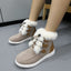 Botas de Nieve de Suede y Forro de Franela para Mujeres