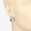 3.86 Carat Genuine Tanzanite and Diamond 14K Yellow Gold Earrings