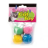 Balles en Éponge pour Chats de Scruffy - Pack de 4 Amusements
