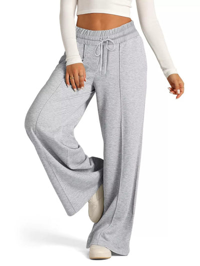 Drawstring Wide Leg Pants for Effortless Style