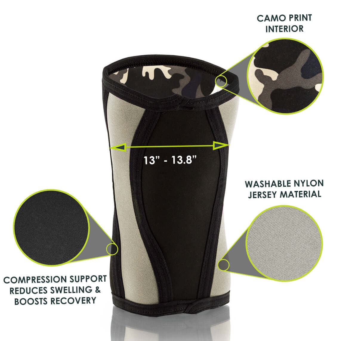 ProsourceFit Manga de Rodilla - Gris