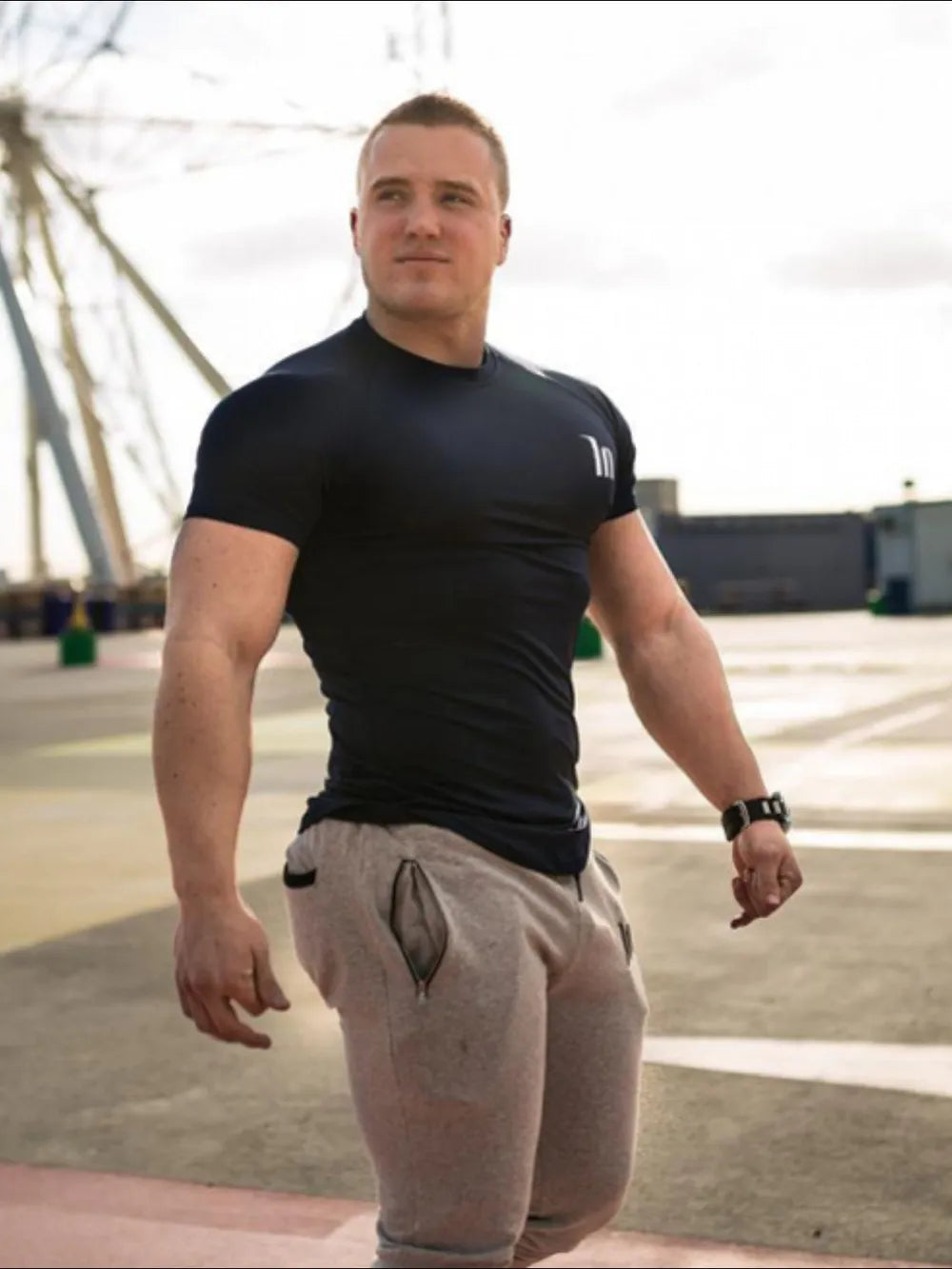 T-shirt à col rond à manches courtes pour hommes grandes tailles