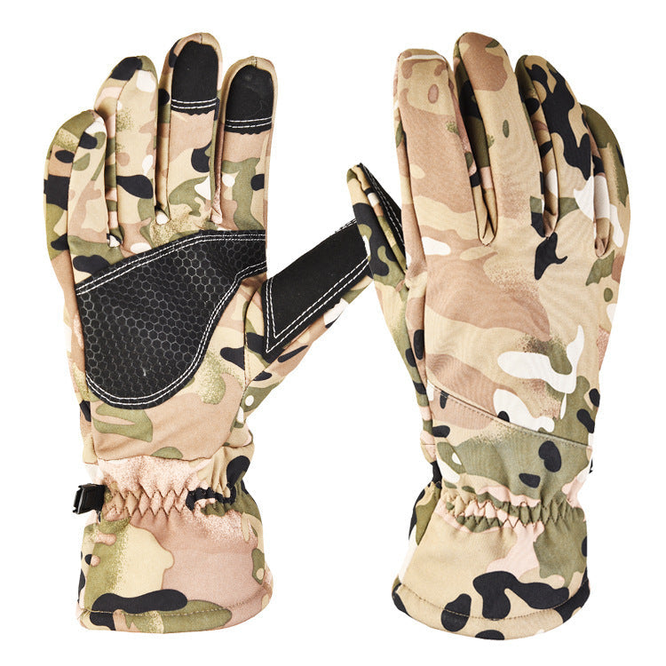 Gants de ski tactiques camouflage premium pour sports de plein air