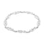 Bracelet en argent sterling .925 avec maillon tressé infini et accents en diamant