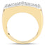 14K Yellow Gold Plated 0.19 Carat White Diamond Sterling Silver Ring
