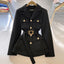 Women's Solid-Color Loose Cropped Waist-Cinching Coat