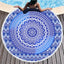 Round Printed Microfiber Beach Towel