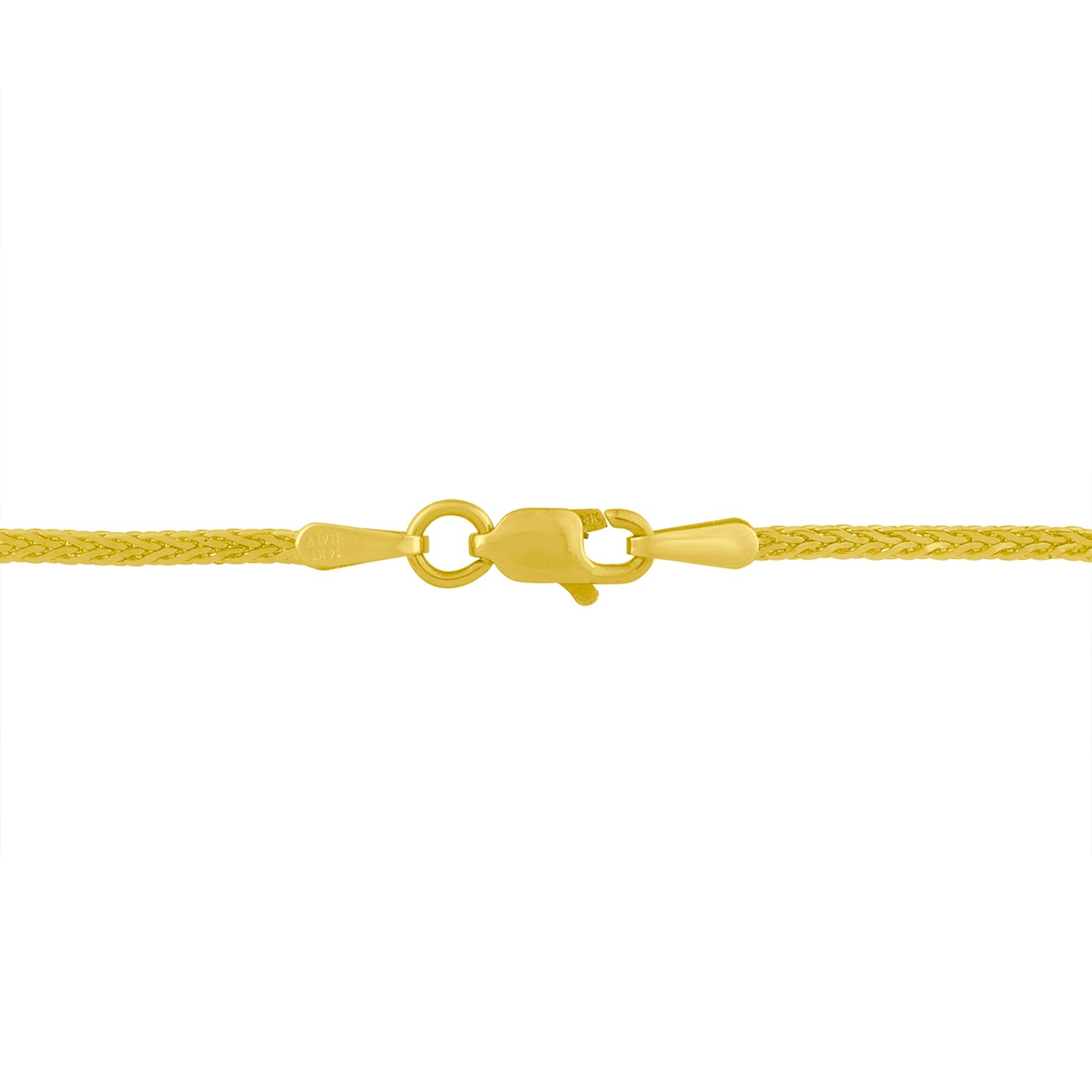 Collar de Cadena Franco en Forma de V con Diamantes de Oro de 14K