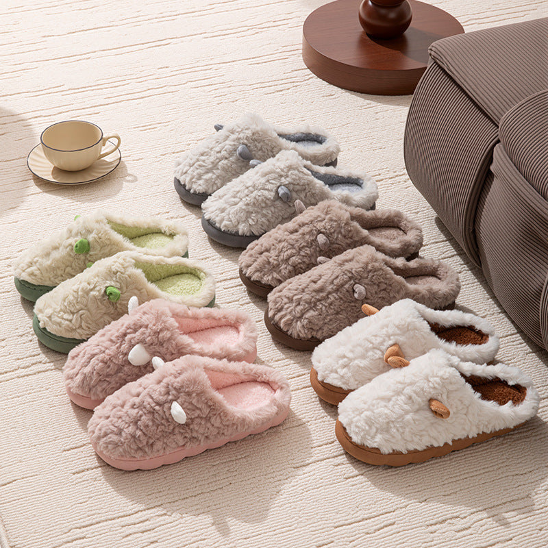 Non-slip Thermal Cotton Slippers for Home Comfort