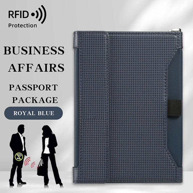 Funda de Pasaporte de Gran Capacidad y Estilo con Características Antirrobo